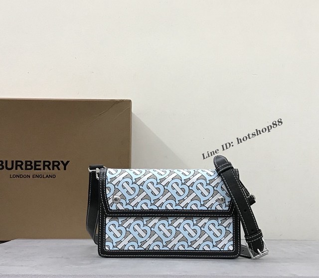 Burberry專櫃新款精巧斜背包 巴寶莉品牌Horseferry印花女士肩背包 yxb1162